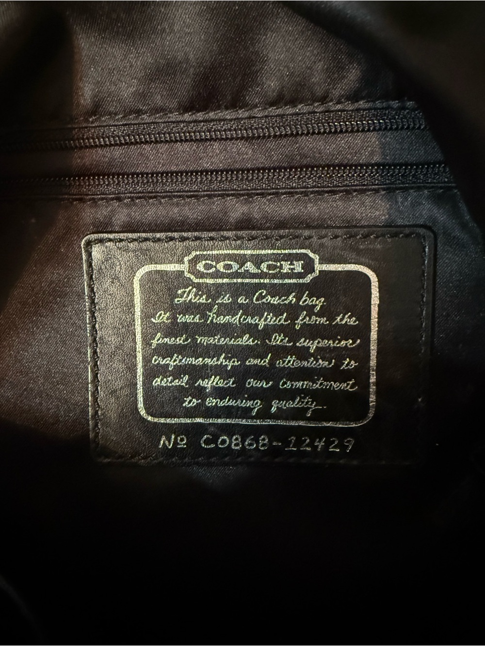 Coach  Black and Gray Signature Canvas Tote - Picture 6 of 10